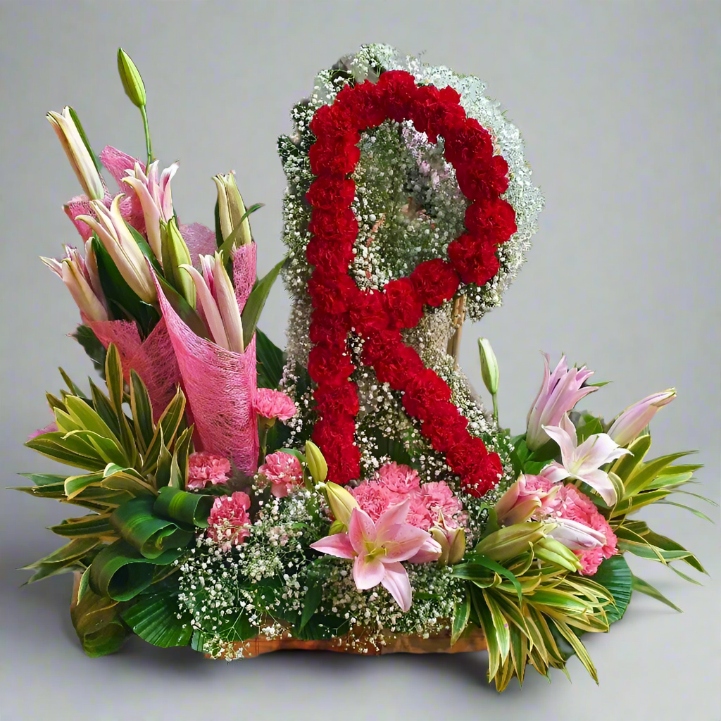 Create beautiful floral alphabet designs using roses and lilies , perfect for weddings or personalized decorations. Add elegance and charm with this floral art idea.